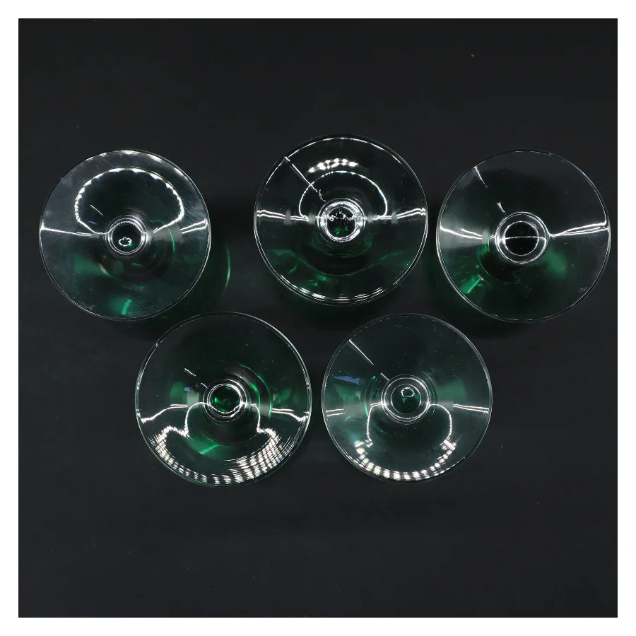 Grønne Ulla vinglas, 5 stk (str. 5 stk Ø 6,5 cm længde 15 cm)