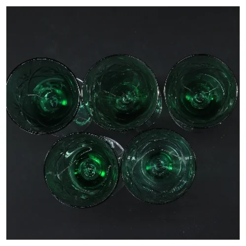 Grønne Ulla vinglas, 5 stk (str. 5 stk Ø 6,5 cm længde 15 cm)