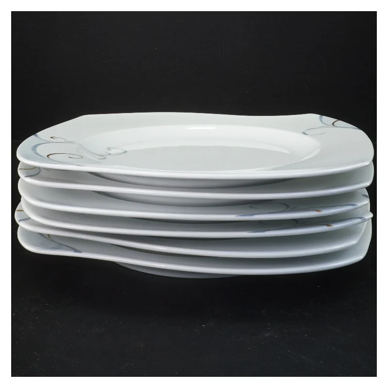 6 tallerkner fra Fyrklöveren Victoria (str. 6 stk 26x26 cm)