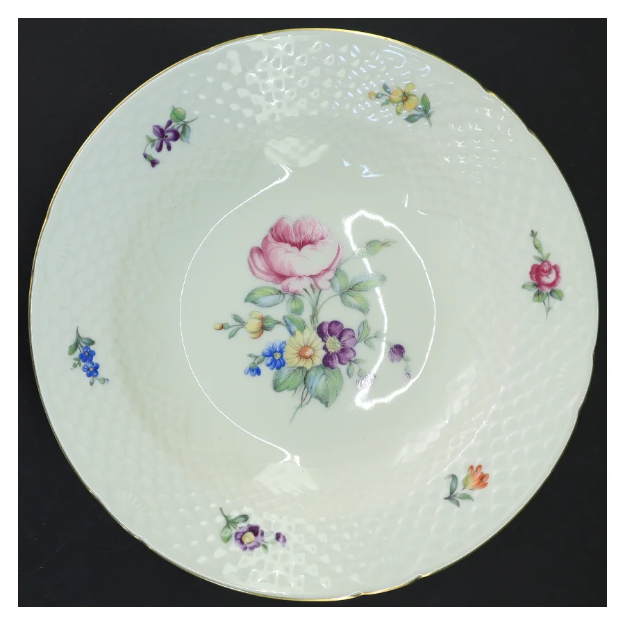 B&G Saksisk Blomst dyb tallerken (str. Ø 24 cm)