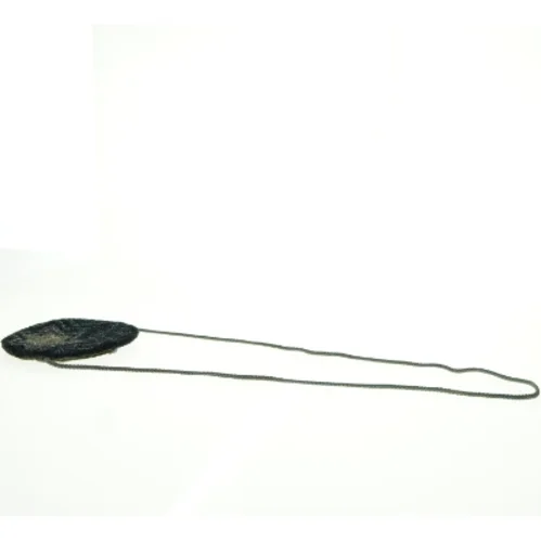 Rund perletaske med kæde (str. 16 cm)