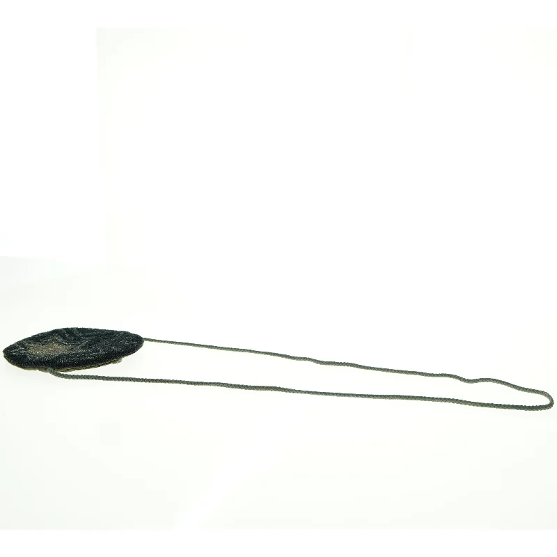 Rund perletaske med kæde (str. 16 cm)