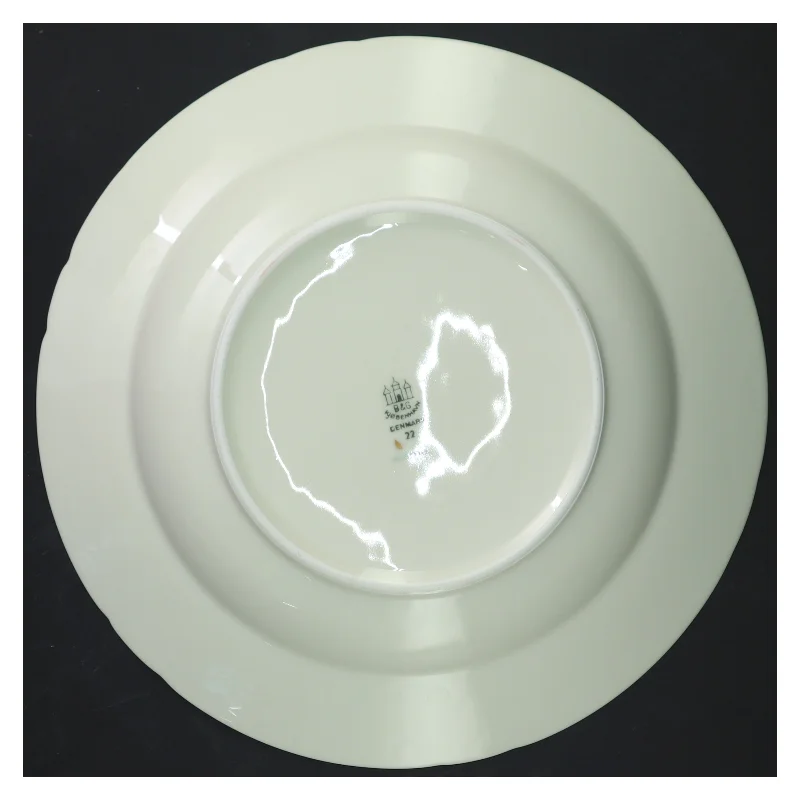 B&G Saksisk blomst dyb tallerken (str. 24,5x4 cm)