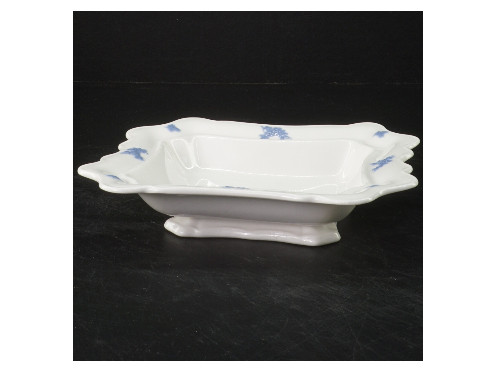 Gustavberg Blå Blom skål (str. 19,5x17x3,5 cm)