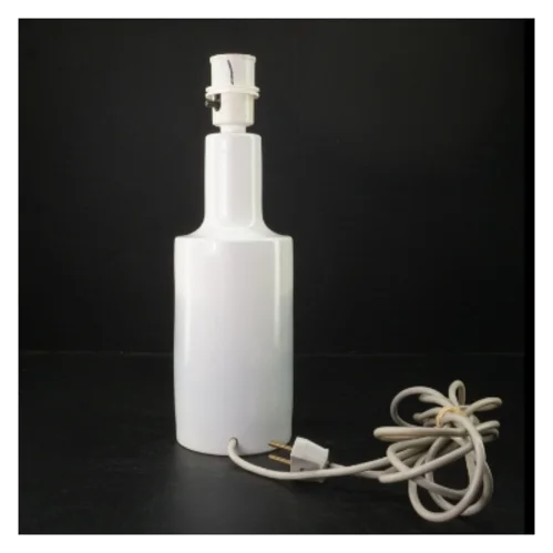 Porcelænslampe med skibsmotiv fra Royal Copenhagen (str. H. 33 cm ø. 10 cm)