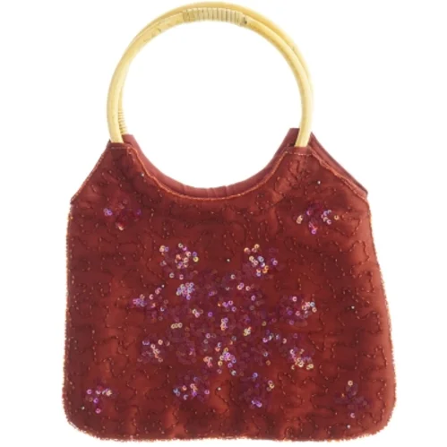 Broderet håndtaske med palietter (str. 45 x 30 cm)