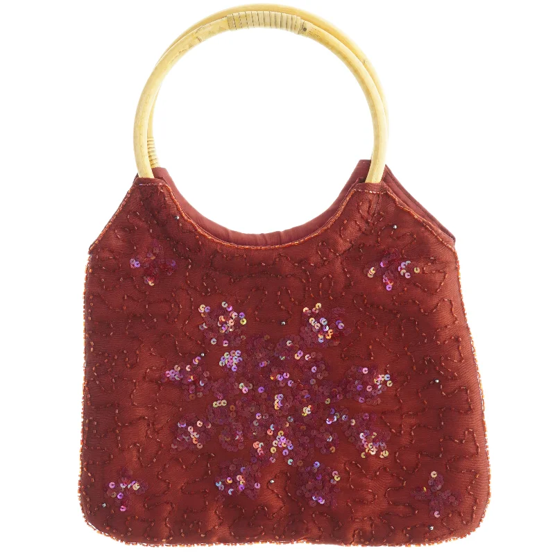 Broderet håndtaske med palietter (str. 45 x 30 cm)