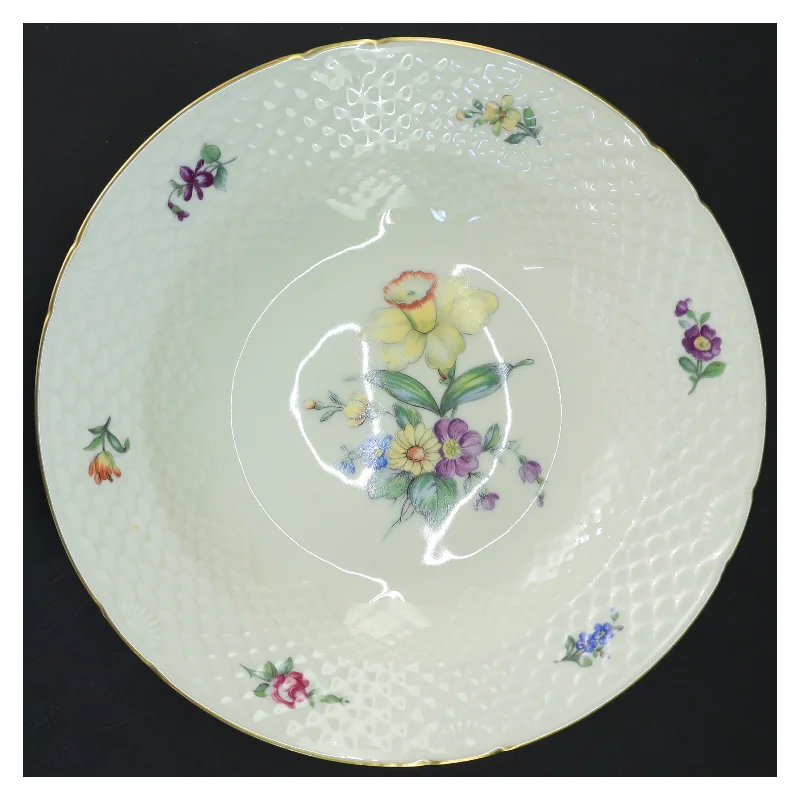 B&G Saksisk Blomst dyb tallerken (str. Ø 24 cm)