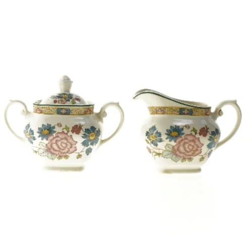 Floral sukker- og flødekande sæt fra Franciscan (str. 10 cm)