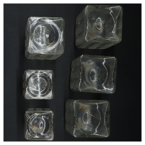 Vintage glas opbevaringsbeholder (str. 13-15 cm)