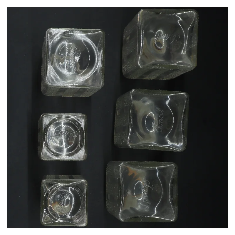 Vintage glas opbevaringsbeholder (str. 13-15 cm)