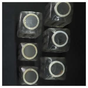 Vintage glas opbevaringsbeholder (str. 13-15 cm)