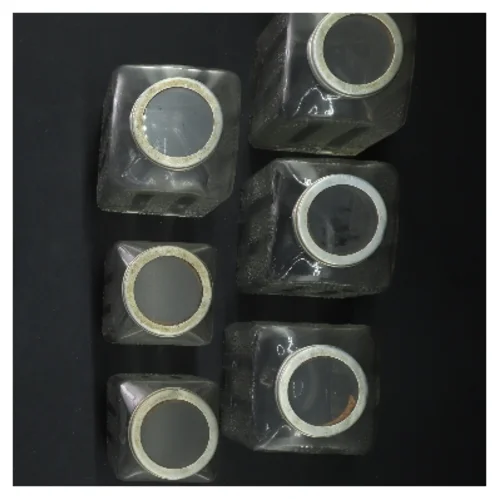 Vintage glas opbevaringsbeholder (str. 13-15 cm)