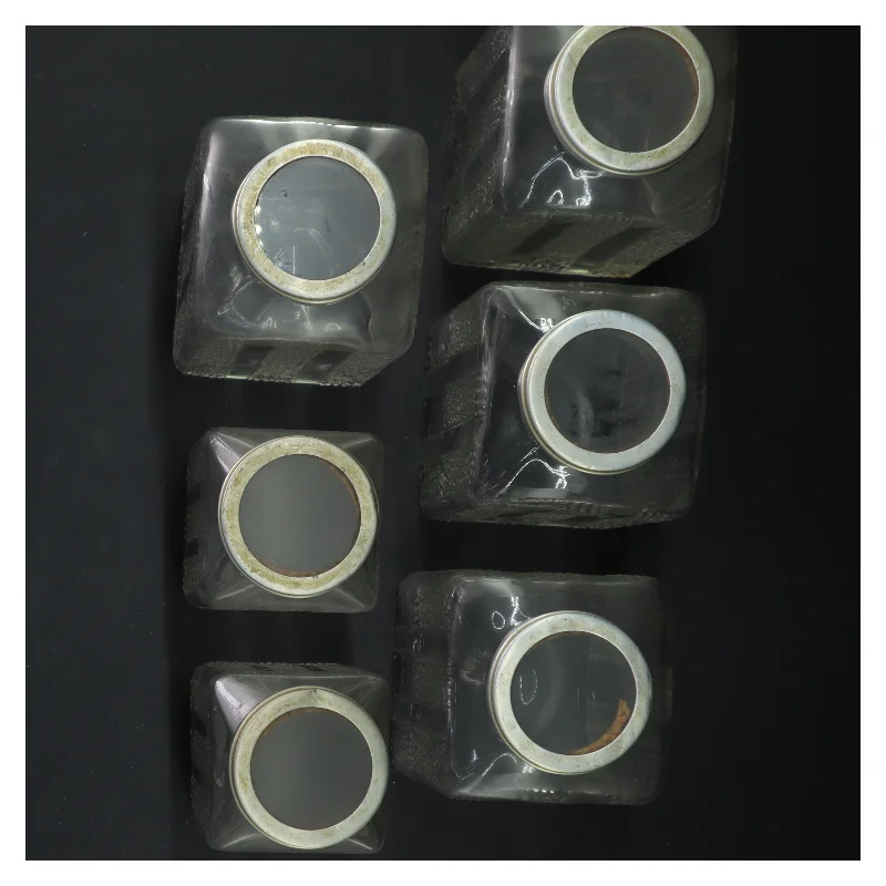 Vintage glas opbevaringsbeholder (str. 13-15 cm)