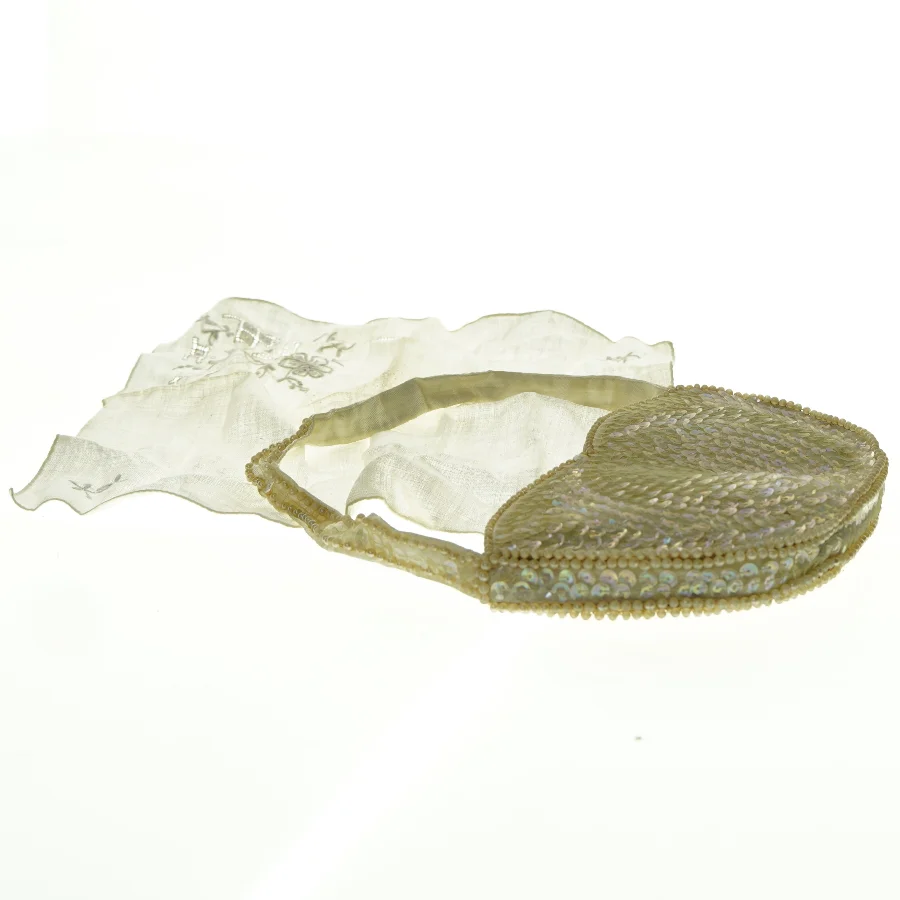Perlebroderet vintage taske