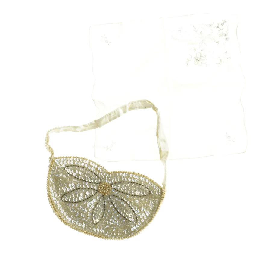 Perlebroderet vintage taske
