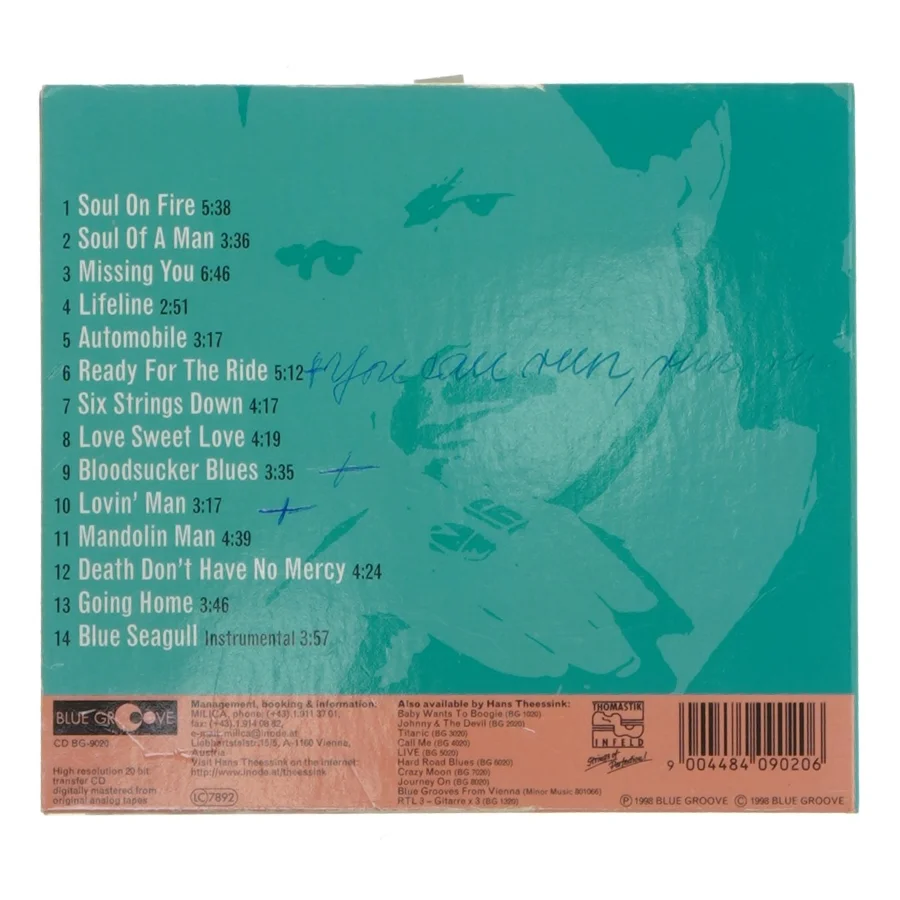 Hans Theessink CD - Lifeline fra Blue Groove