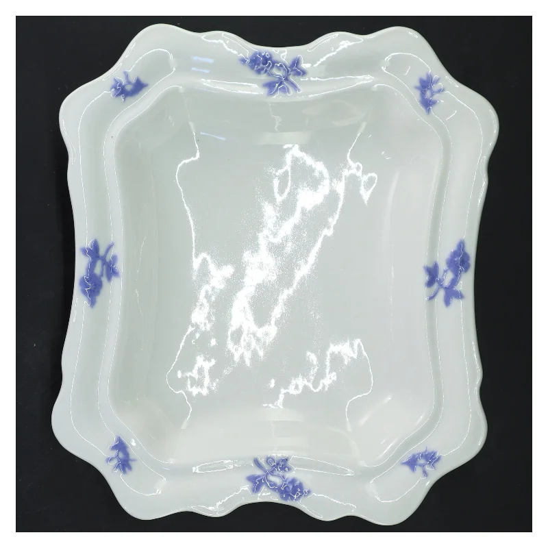 Gustavberg Blå Blom skål (str. 23x20x4 cm)