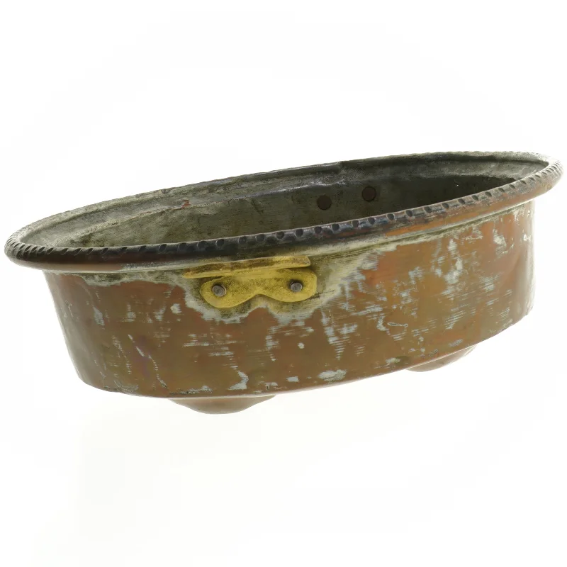 Gammel kobber æbleskivepande (str. 35 cm)