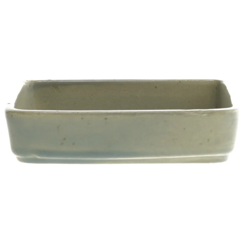 Keramik fade med blå mønster fra West-Germany (str. 14x9,5 cm)