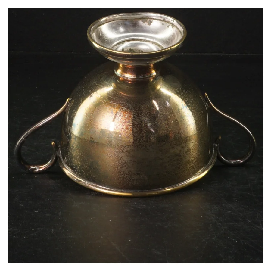 Vintage plet sukkerkop med håndtag (str. Ø. 10 cm)