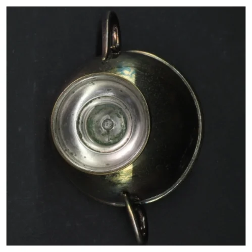 Vintage plet sukkerkop med håndtag (str. Ø. 10 cm)