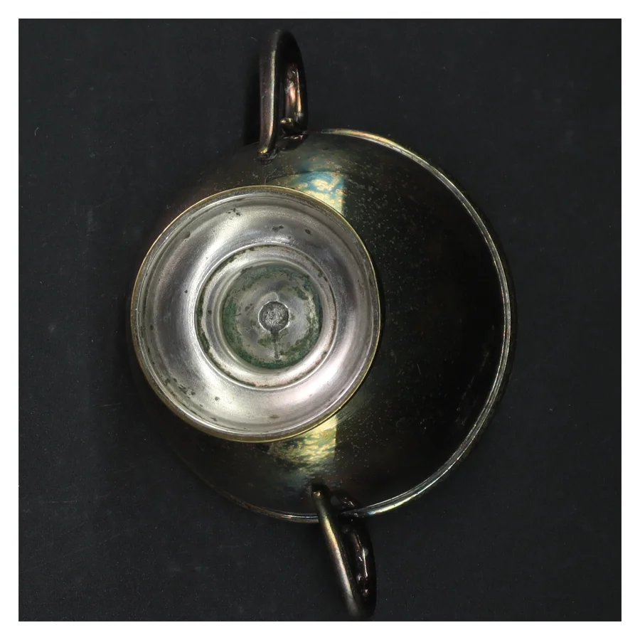 Vintage plet sukkerkop med håndtag (str. Ø. 10 cm)