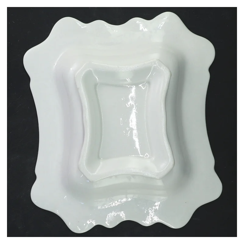 Gustavberg Blå Blom skål (str. 19x17x3,5 cm)