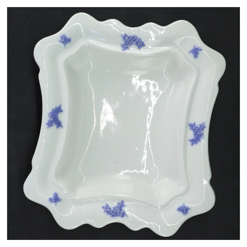 Gustavberg Blå Blom skål (str. 19x17x3,5 cm)