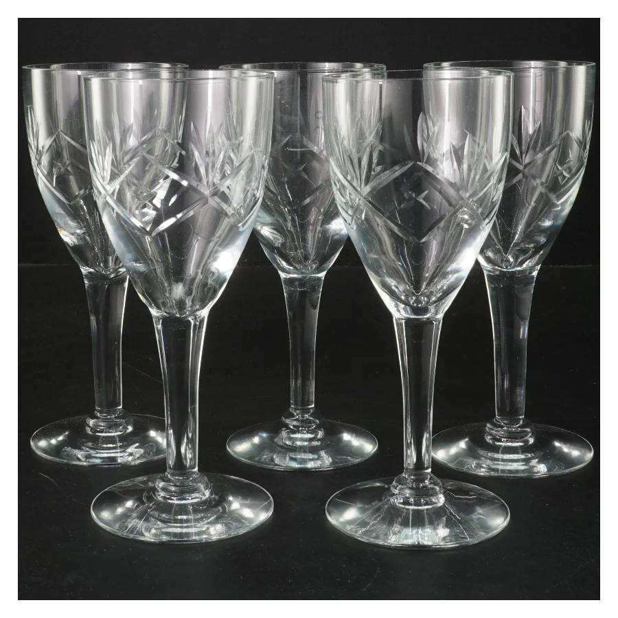Sæt af 5 Ulla glas (str. 5 stk Ø 7,5 cm længde 17,5 cm)