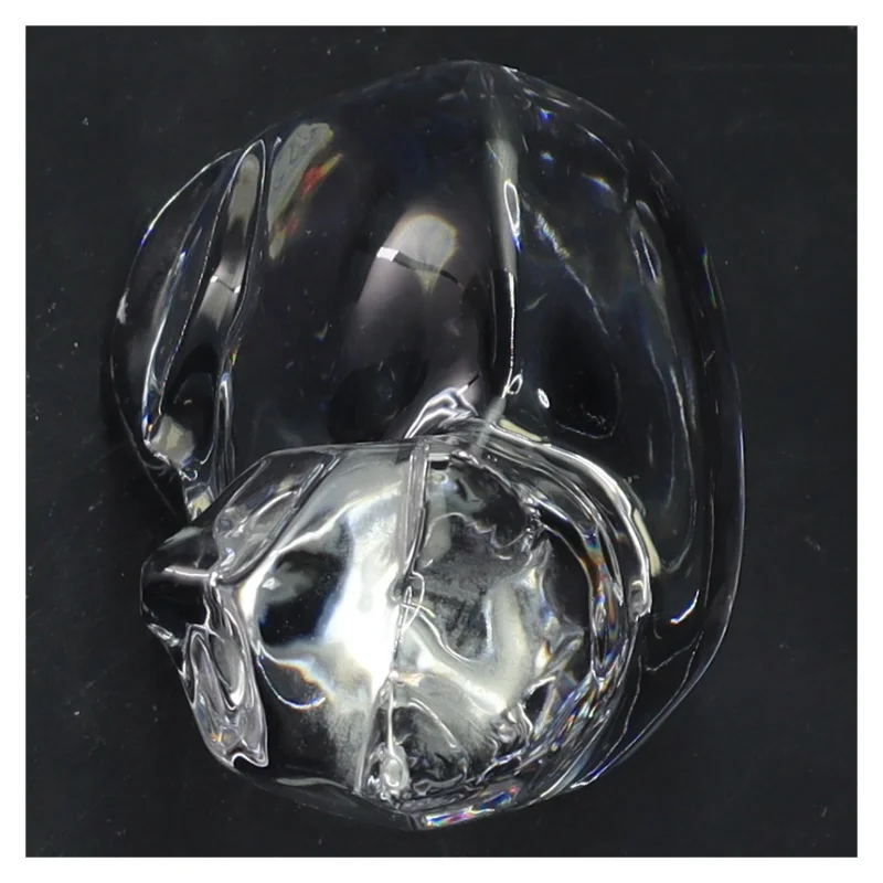 Glasfigur kat Orrefors (str. 13x8 cm)