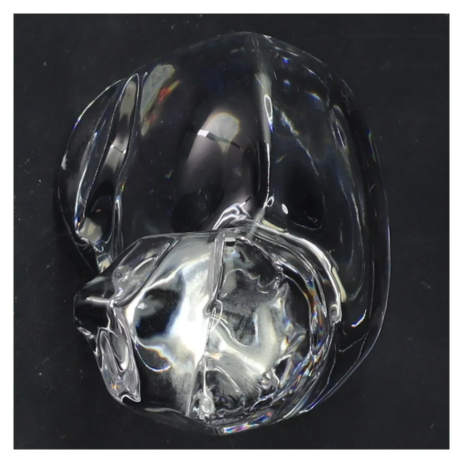 Glasfigur kat Orrefors (str. 13x8 cm)