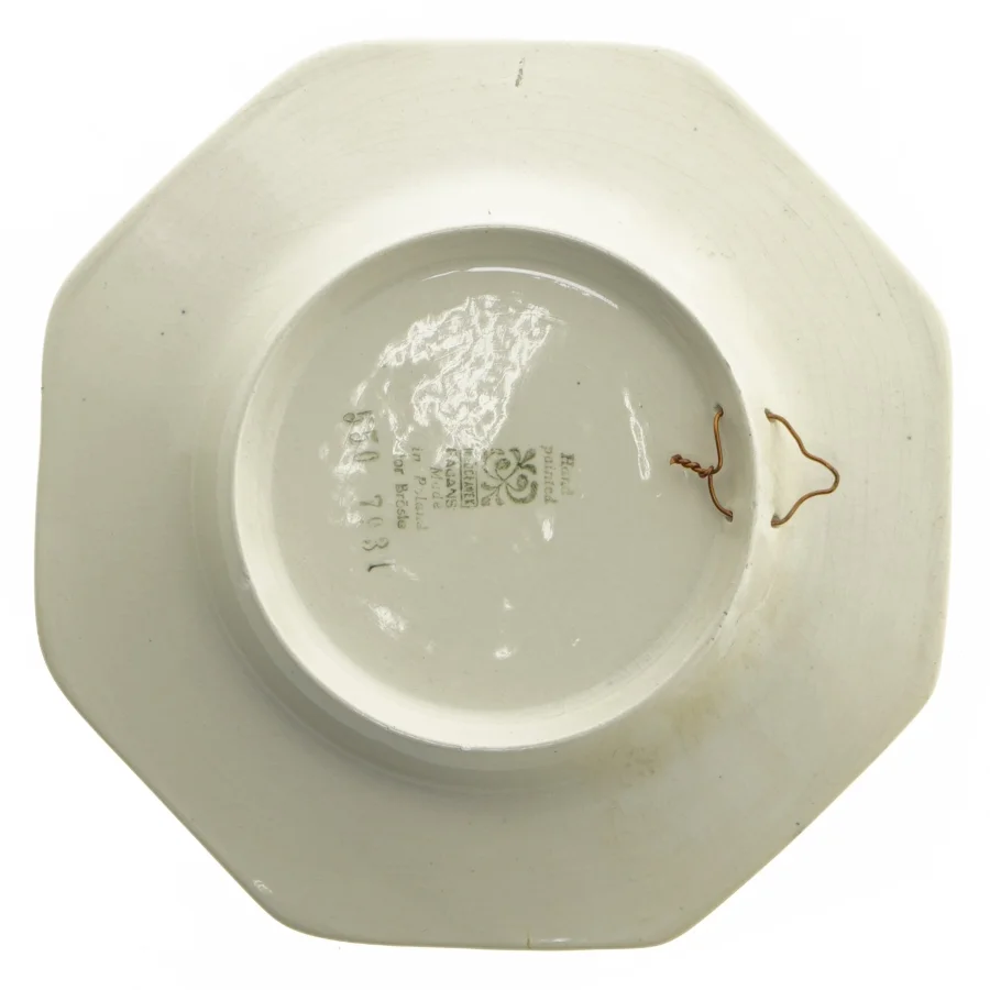 Vintage fajance fad, Christian d.4. (str. 21 x 21 cm)