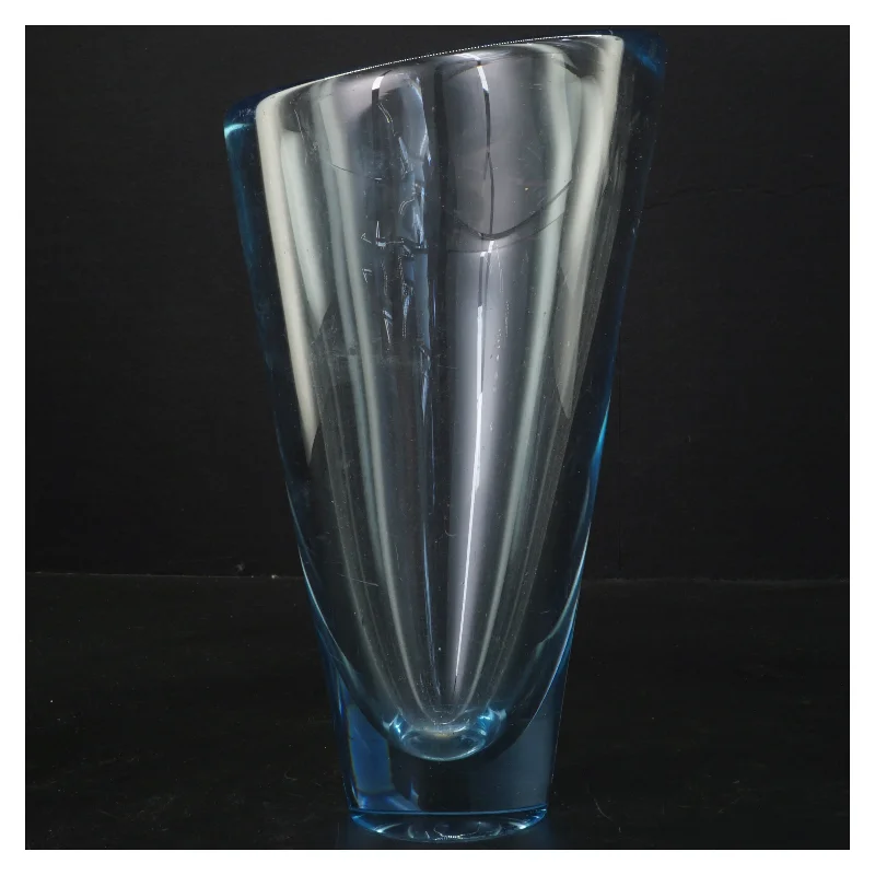 Smuk Holmegaard Akva Thule vase – 25 cm (str. Ø 14 cm Længde 25 cm)