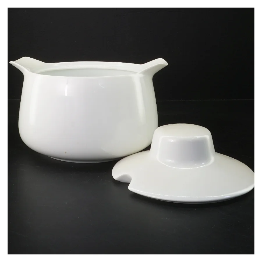 B&G hvid koppel terrin (str. Ø 17 cm længde 12 cm)