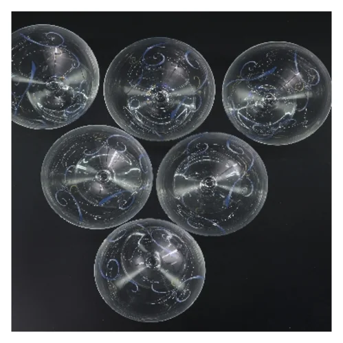 Papillon champagneglas, Sæt á 6 dekorative glas (str. 6 stk Ø 12 cm længde 13,5 cm)