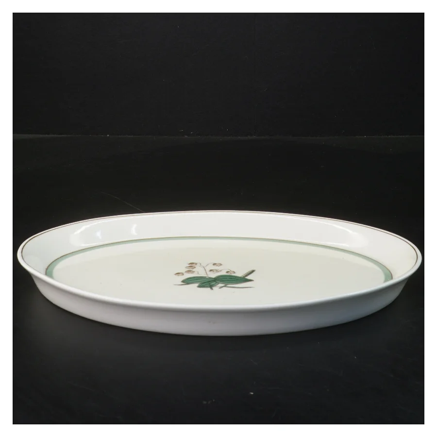 Ovalt porcelænsfad Hjertegræs, Royal Copenhagen(str. 25,5x18,5 cm) fra Royal Copenhagen (str. 25,5x18,5 cm)
