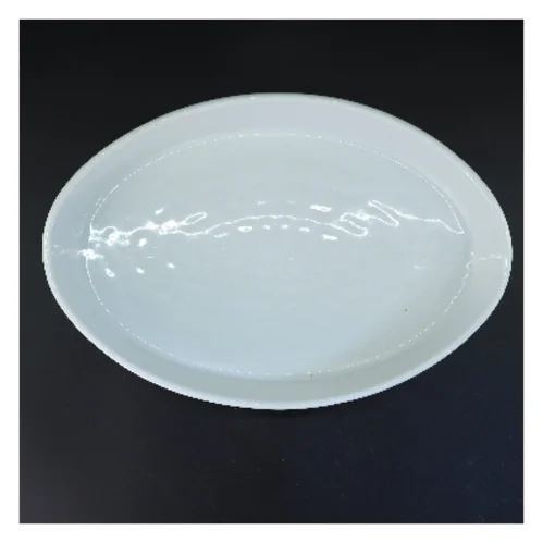 Rund hvid porcelænsfad fra Pillivuyt (str. 37,5x27 cm)