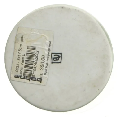 Cylindrisk keramikvase fra Bahne (str. Ø. 8 cm. længde. 17 cm)