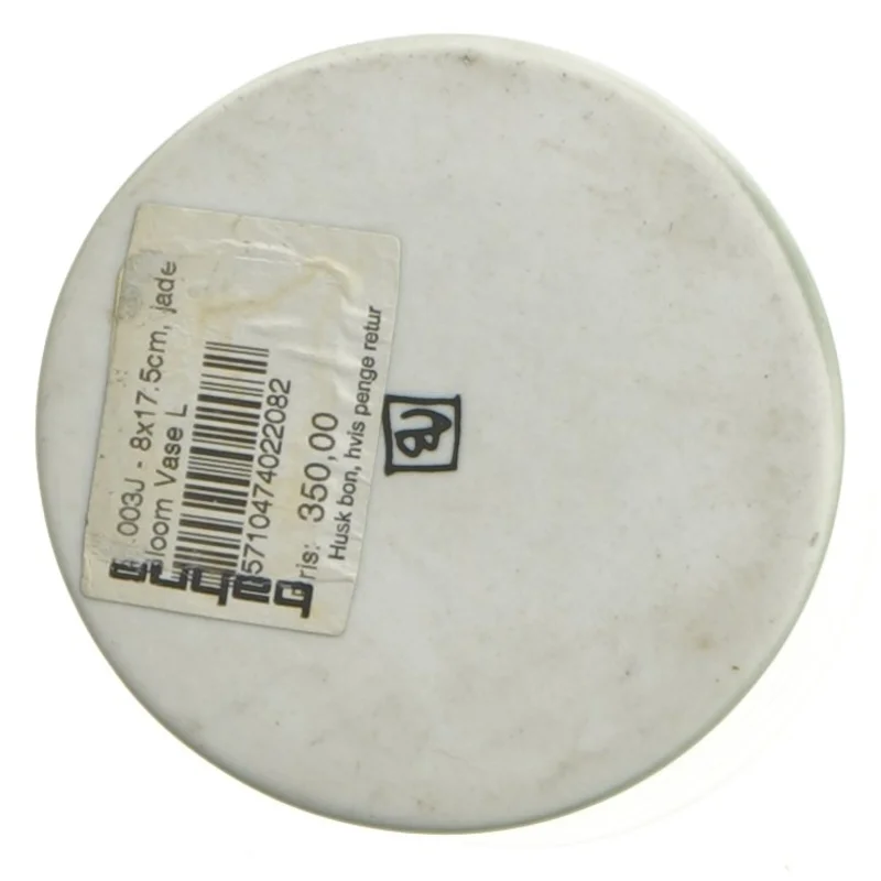 Cylindrisk keramikvase fra Bahne (str. Ø. 8 cm. længde. 17 cm)