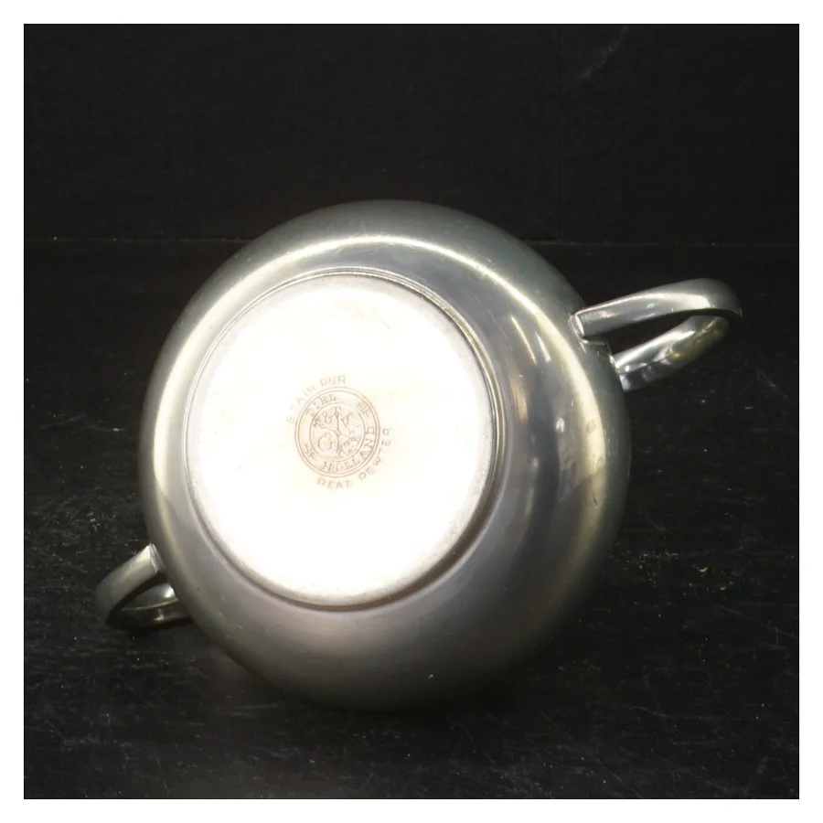 Hollandsk tin sukkerskål 