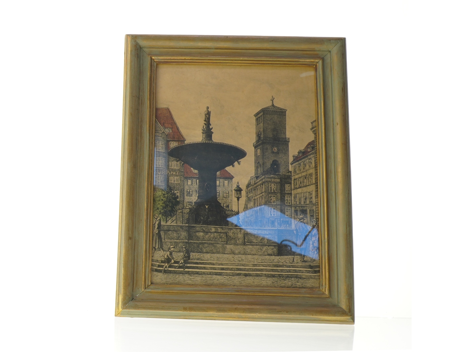 Indrammet bybillede (str. 39 x 30 cm)