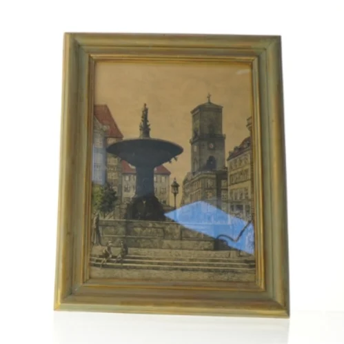 Indrammet bybillede (str. 39 x 30 cm)