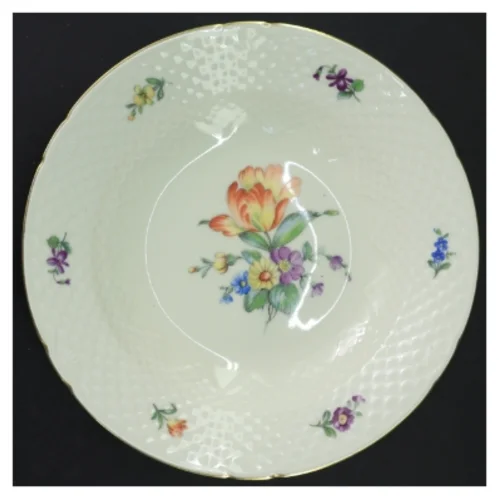 B&G Saksisk blomst dyb tallerken (str. Ø 24,5x4 cm)