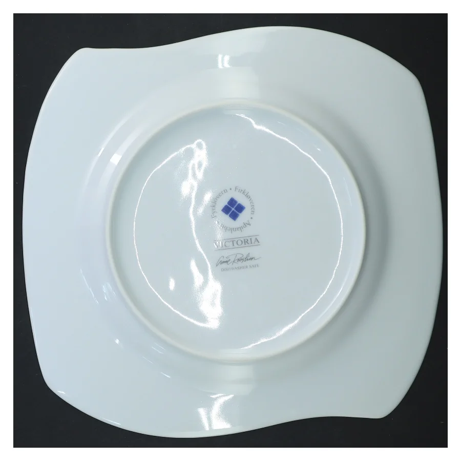 Firklövereb Victoria tallerkner (str. Ø 22 cm)