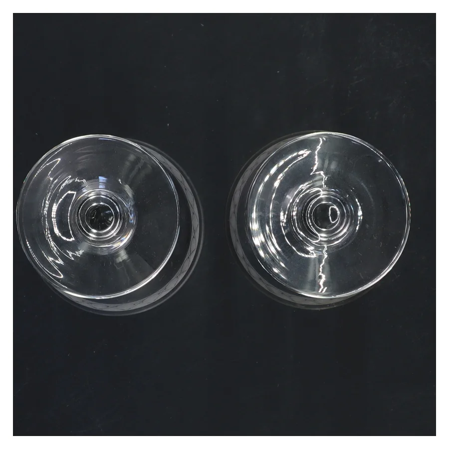 Glas med mønster, 2 stk (str. 2 stk Ø 8 cm længde 13 cm)