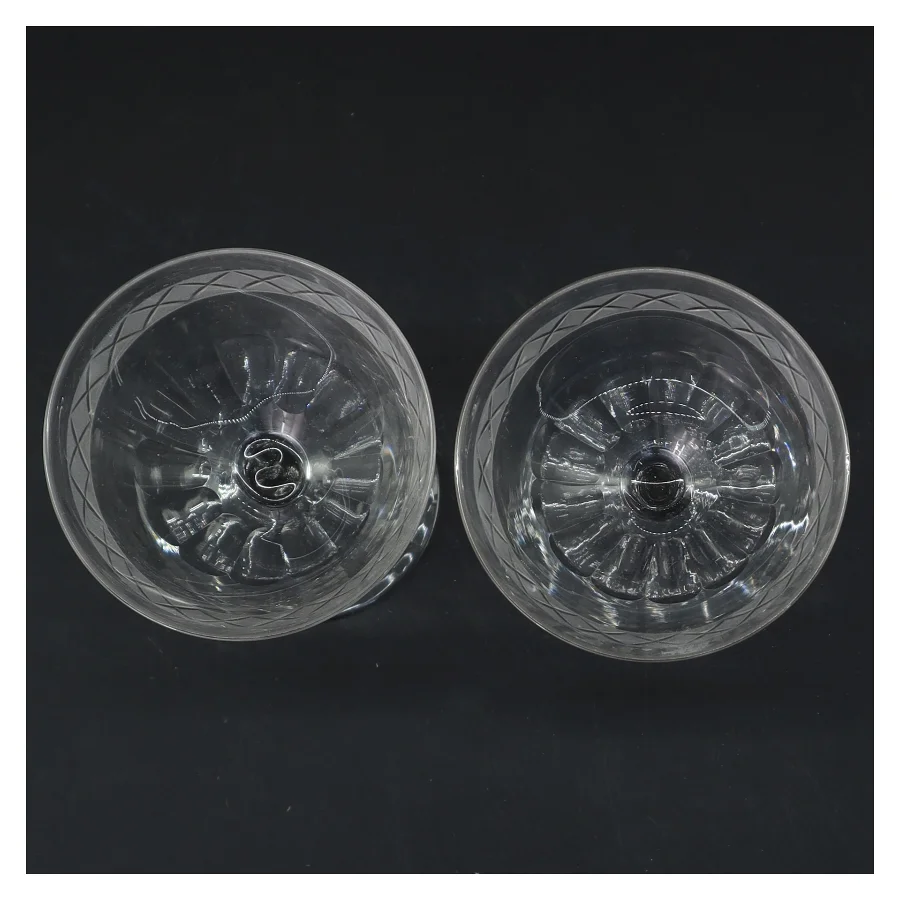 Glas med mønster, 2 stk (str. 2 stk Ø 8 cm længde 13 cm)