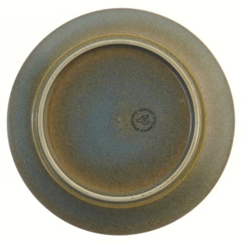 Grøn Nøddebo stentøjs frokosttallerkener fra Knabstrup (str. Ø 17,5 cm, 6 styk cm)