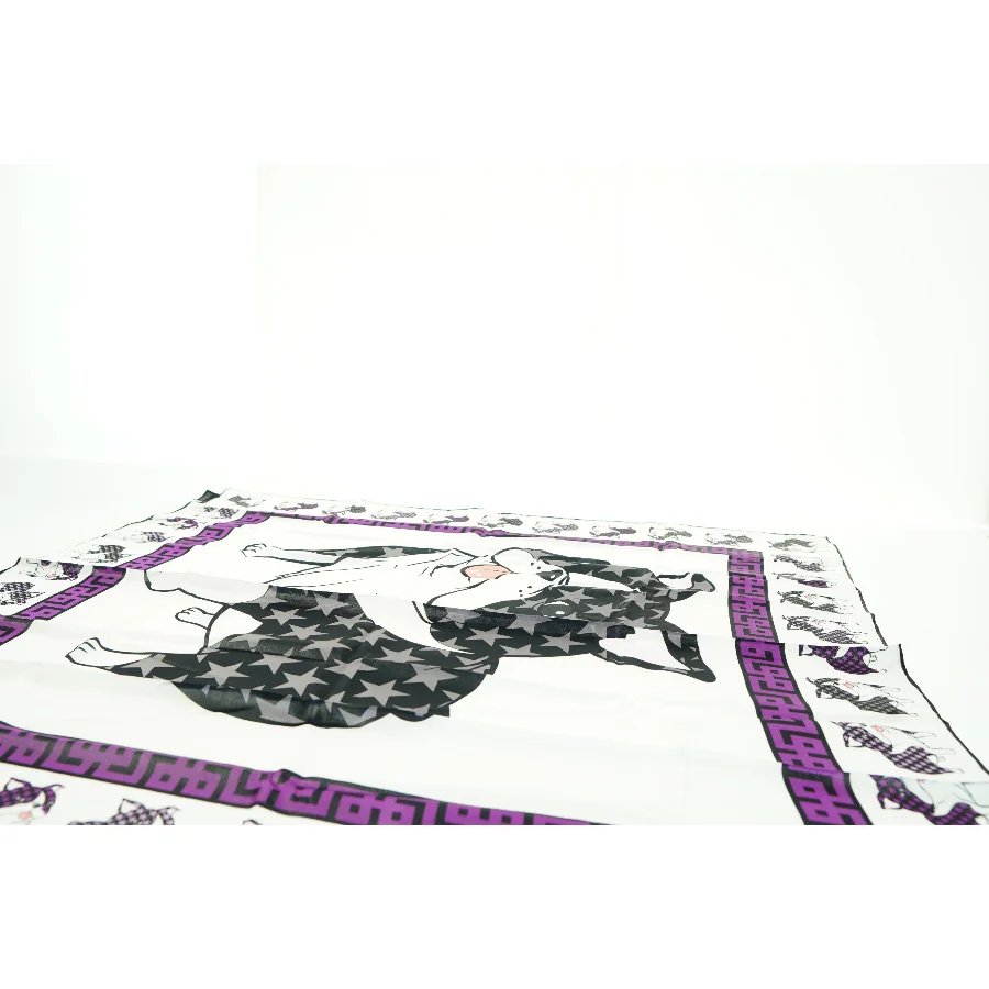 Tørklæde med hundeprint fra Charlotte Sparre (str. 87 x 87 cm)