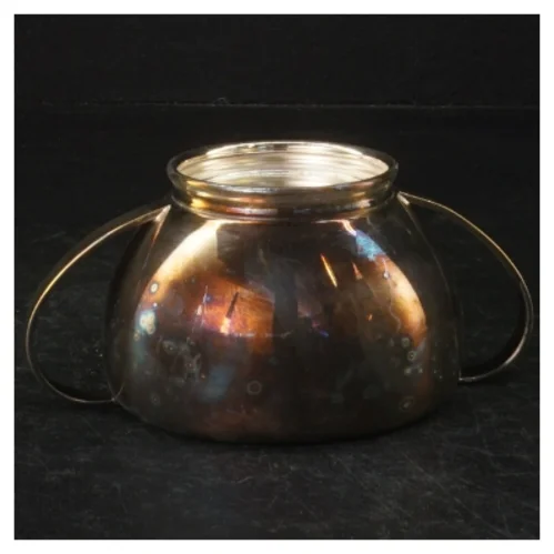 Dekorativ sukkerskål i sølvplet